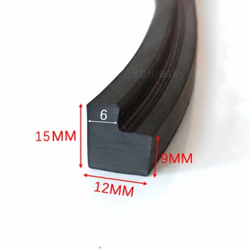  Custom Rubber L Strip Angle Corner Protecor Edge Enclosure Shield Collision Resistant Gasnet 12x15mm Black