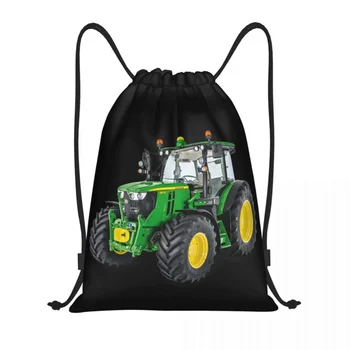  Custom Tractor Drawstring Bags для покупок Йога Рюкзаки Женщины Мужчины Спорт Тренажерный зал Мешок