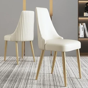 Design Спинка Мягкие стулья для столовой Гостиная Обеденный стол для ожидания Мягкий стул для отеля с расслабляющей мебелью для дома Pranzo