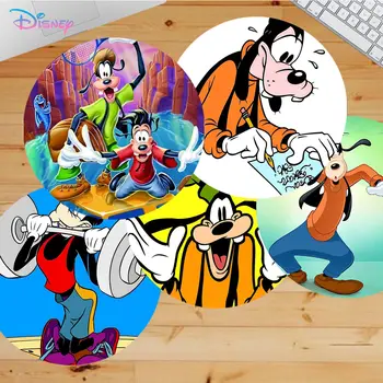Disney Goofy Mousepad Противоскользящий круглый шкаф Игровой ноутбук Компьютерный настольный коврик Office Notbook Коврик для мыши ForGamerMousema