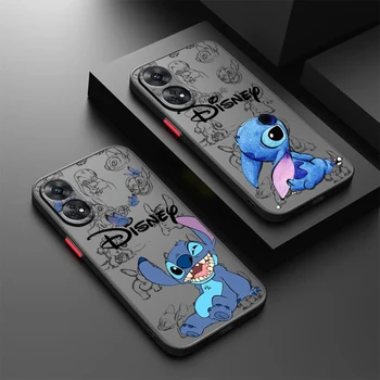 Disney Stitch для OPPO Reno 8T 8 7 6 5 Z F SE Pro Plus Lite TPU Ударопрочный матовый полупрозрачный чехол для телефона