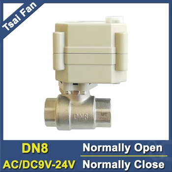 DN8 Нормальный клапан закрытия/открытия AC / DC9V-24V 2/5 проводов Электрический запорный клапан Защита от сбоя питания Замена электромагнитного клапана