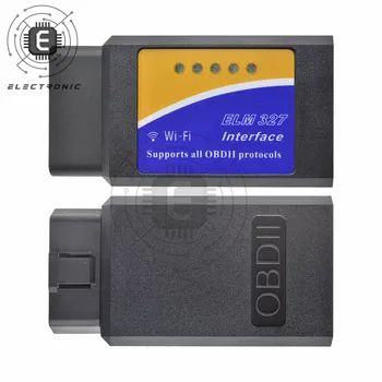 ELM327 V1.5 OBD2 Беспроводной автомобильный диагностический сканер Считыватель штрих-кода для iPhone iOS и Android Автомобильный детектор