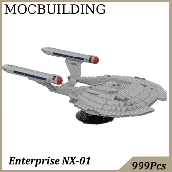 Enterprise NX-01 Модель космического корабля MOC Строительные блоки Дисплей Строительные игрушки Коллекция подарков на день рождения Рождественские подарки