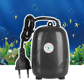EU Штекер Одинарный Двойной Выход Аквариум Воздушный насос Увеличение Кислородный компрессор Quarium Supplies Кислородный насос для аквариума Mini