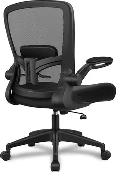 FelixKing Эргономичное офисное кресло с регулируемой высокой спинкой, дышащей сеткой, поясничной поддержкой, откидными подлокотниками