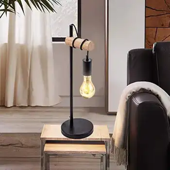 Goeco Настольная лампа Ретро Дизайн Лампа для чтения Прикроватная лампа для освещения офиса и спальни E27 (E27 Buld не входит в комплект)