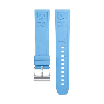 HAODEE Мягкий натуральный фторкаучуковый FKM Резиновый ремешок для часов с буквами 22 мм для Breitling Professional Superocean Navitimer Браслет