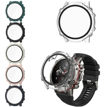 Hard Edge Shell Screen Glass Protector Film Smartwatch Frame Case Case Для Amazfit Falcon Sport Smart Watch Защитный бампер Крышка