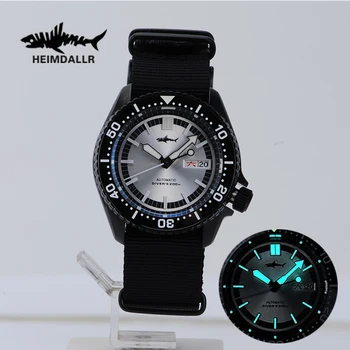 Heimdallr Лучший бренд Бизнес NH36 Мужские часы с двойным календарем Люксовый бренд SKX007 Автоматические механические часы 20Bar Luminous