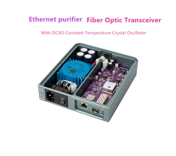 HIFI Audio Новый FMC Ethernet Purifier Волоконно-оптический трансивер с кварцевым генератором постоянной температуры OCXO / ИЗОЛИРОВАННЫЙ RJ45