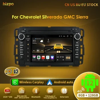Hizpo 2Din Android 12 Автомобильный мультимедийный плеер Радио для GMC Chevrolet Chevy Yukon Tahoe Suburban Sierra Acadia Automotivo GPS Navi