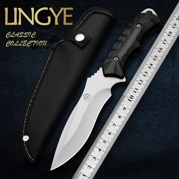 HUANGFU 440 стальной охотничий нож высокая твердость открытый нож с фиксированным лезвием военный спасательный нож Ножи Боуи подарок для мужчин