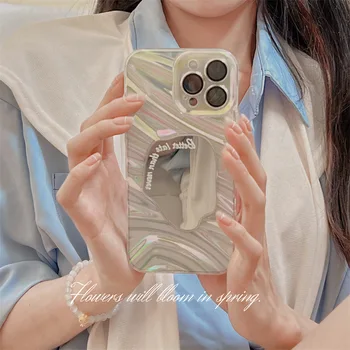 Illusory Color Irregular Mirror Face Phone Cover Чехол для iPhone 14 13 12 11 Pro Max 14 13 12