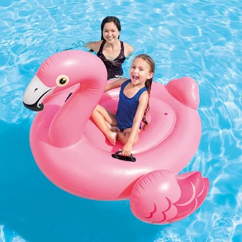 intex 57558 Pink Flamingo Pool Float & Tube - 142-сантиметровый надувной поплавок для отдыха на пляже и озере