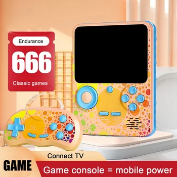 JABS G6 Ретро Игровая консоль Портативный игровой плеер 3,5-дюймовый экран Встроенный 666 игр Игровой контроллер для двух человек