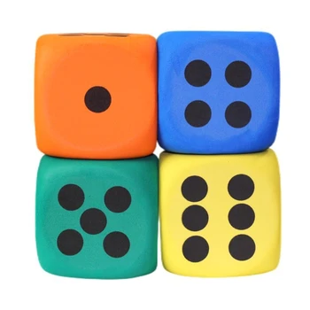 K1AA 80 мм Большие пенопластовые кубики с черными точками Шестисторонние цветные кубики Учебные пособия