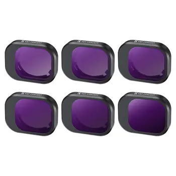 K&F Concept 6Pcs Комплект фильтров для объектива DJI Mini 4 Pro (ND4 + ND8 + ND16 + ND32 + ND64 + ND1000) Водонепроницаемый Защита от царапин с 28 многослойными