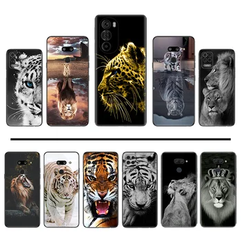 Leopard Tiger Lion King Черный чехол для телефона с защитой от падений для LG K52 K40 K61 K41S K42 K51S K50 K71 G6 G7 92 Moto G8 G 71 60 51 50 31 30