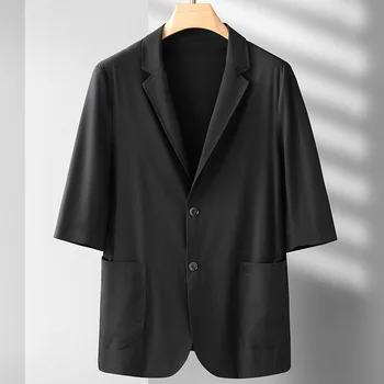 Lis1036-Летний костюм с короткими рукавами, новый свободный бренд, тренд, хлопок с полурукавами
