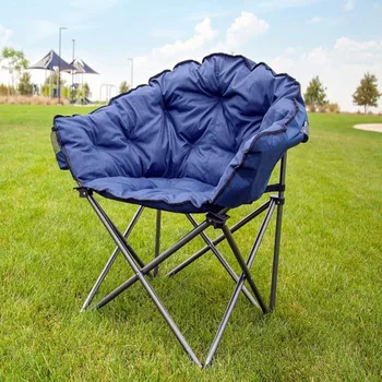 MacSports C932S-130, Синяя мягкая подушка Открытый складной лаунж-бар Патио Клубный стул