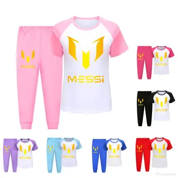 Messied Fashion Summer Kids Girls Boys Outfit Детская одежда Набор Футболки и брюки для малышей 2 шт./комплект Спортивные костюмы для подростков