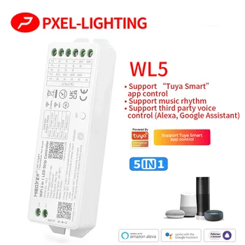 Milight WL5 WIFI Светодиодный контроллер для RGB RGBW CCT Одноцветная светодиодная лента Amazon Alexa Голосовое приложение для телефона Дистанционное управление