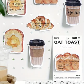 MOHAMM 30 листов Хлеб Тосты Наклейки специальной формы для скрапбукинга DIY Декоративный материал Коллаж Журналинг