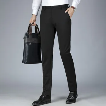 MRMT 2023 Совершенно новые мужские толстые бархатные мужские брюки Эластичные деловые повседневные брюки Мужские прямые брюки Длинные брюки