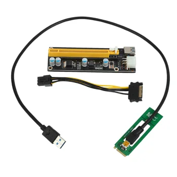NGFF M.2 M Ключ к USB 3.0 PCI-E Riser Карта M2 на USB3.0 PCIE 16X Удлинитель 1X с питанием для майнера Litecoin Bitcoin