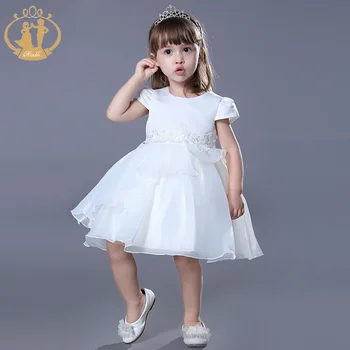 Nimble Летнее бальное платье с коротким рукавом Kid Costum Princess Свадебные платья Детская одежда для новорожденных NBG91294S