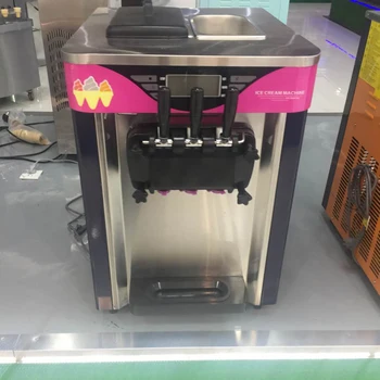 PBOBP Коммерческая машина для мягкого мороженого Фабрика Розетка Мороженщики Настольная машина для производства мороженого на 3 вкуса