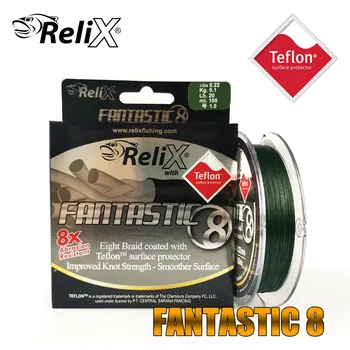 Relix 8 Strand Strong PE Плетеная леска 150M Fantastic8 15-50LB Мультифиламентные лески для снастей для ловли карпа Tresse Peche