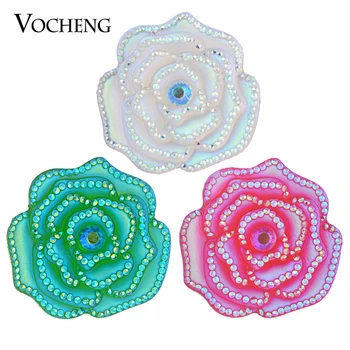 Resin Vocheng Snap Charm 18 мм Цветок 6 цветов Bling Charms Vn-1287