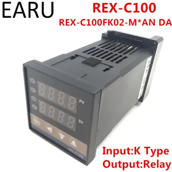 REX-C100 REX-C100FK02-M*AN DA Цифровой ПИД-регулятор контроля температуры Термостат Выход реле Вход типа K AC110-240V