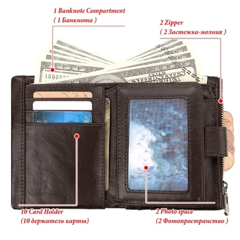 RFID Блокирующий короткий кошелек Двустворчатый кошелек для путешествий Кошелек для монет Многофункциональный органайзер для карт мужчин и женщин Держатель кредитных карт