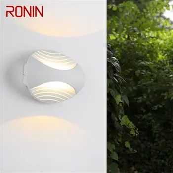 RONIN Наружные настенные светильники Современная белая водонепроницаемая светодиодная лампа для дома Крыльцо Балкон Вилла Двор