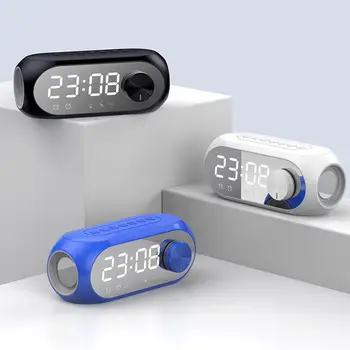 S8 Беспроводной динамик Высокая точность Многофункциональный перезаряжаемый Bluetooth-совместимый стереодинамик Часы Двойной будильник для дома