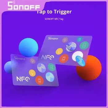 SONOFF NFC Tag 215 Чип 540 байт Смарт-теги Ярлыки автоматизации Нажмите, чтобы запустить умную сцену Совместимость с телефонами с поддержкой NFC