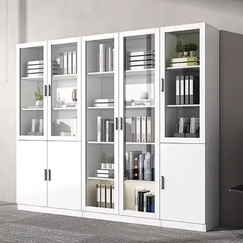 Stash Space Шкаф для хранения Органайзер Двери Стеклянные итальянские офисные шкафы Современный дизайнер Meuble De Rangement Мебель для хранения