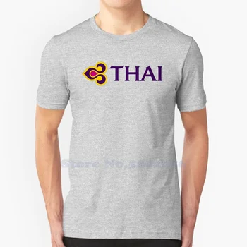 Thai Airways Унисекс Одежда 2023 Уличная одежда с принтом Логотип бренда Футболка Графическая футболка