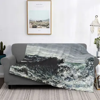 The Wave Gustave Courbet Одеяло Бархат Всесезонные милые тонкие пледы для кровати Покрывало