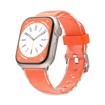 TPU Ремешок для часов Apple Watch Series 7 6 5 4 SE 40 мм 41 мм Браслет Силиконовый ремешок для Iwatch 44 мм 45 мм 49 мм 38 мм 42 мм Браслет
