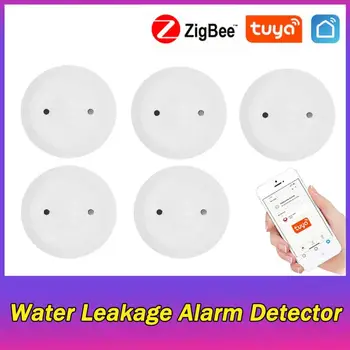 Tuya ZigBee Рычажный механизм утечки воды Погружной датчик Детектор переполнения Водонепроницаемый детектор удаленного мониторинга приложения для умного дома