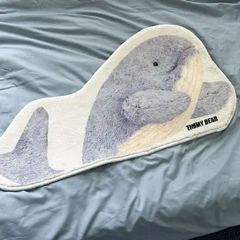 Whale Carpet Pluch Мягкий впитывающий коврик Нескользящее шерстяное одеяло Меховой ковер Мохнатый коврик Коврик Коврики Рождественские подарки для детей