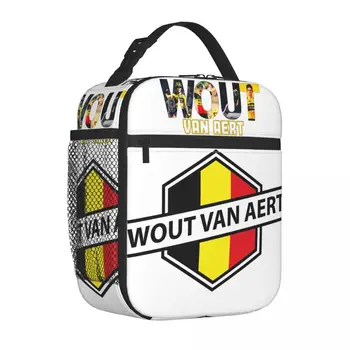 Wout Van Aert Продукт Изолированная сумка для обеда Школьная ланч-контейнер Герметичный повседневный холодильник Термо Ланч-бокс