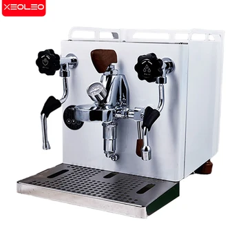 XEOLEO Профессиональная кофеварка с двойной заварочной головкой Коммерческая полуавтоматическая кофемашина для эспрессо 9 бар Ротационный насос
