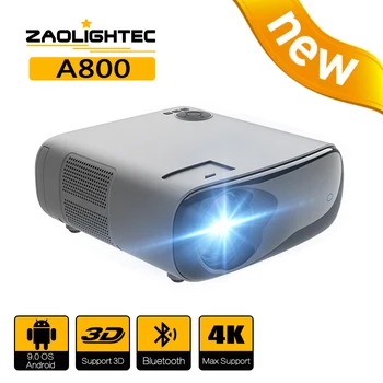 ZAOLIGHTEC A800 Проектор Full HD 1080P Портативный 4K Видео WiFi Проектор Домашний кинотеатр Кинотеатр 3D Проектор для смартфонов