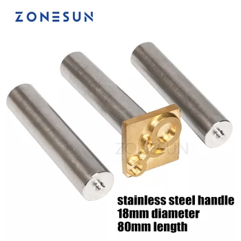 ZONESUN Ручка молотка из нержавеющей стали для тиснения кожи (холодный пресс), ручка молотка для кожаного штампа на заказ