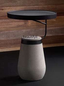 zqЦементный приставной столик в скандинавском промышленном стиле Light Роскошная модель Комната Гостиная Приставной столик Профессиональный